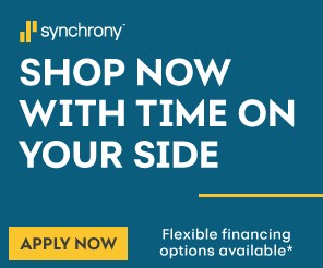 Flexible financing available through Synchrony